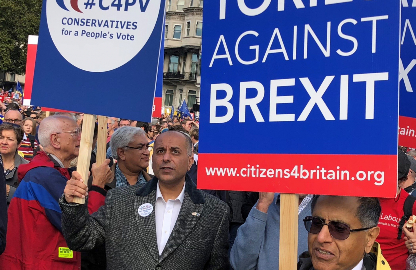 Sajjad Karim MEP at the People’s Vote Rally in London on 20th October 2018  