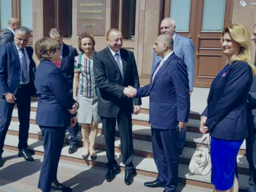 With President Ilhem Aliyev in Baku